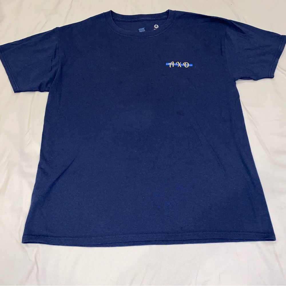 Alpha Chi Omega Navy Blue Logo Tee T-Shirt